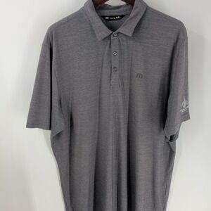 Vintage Travis Mathew Circling Raven‎ Golf Club Classic Polo Shirt Gray Size 2XL